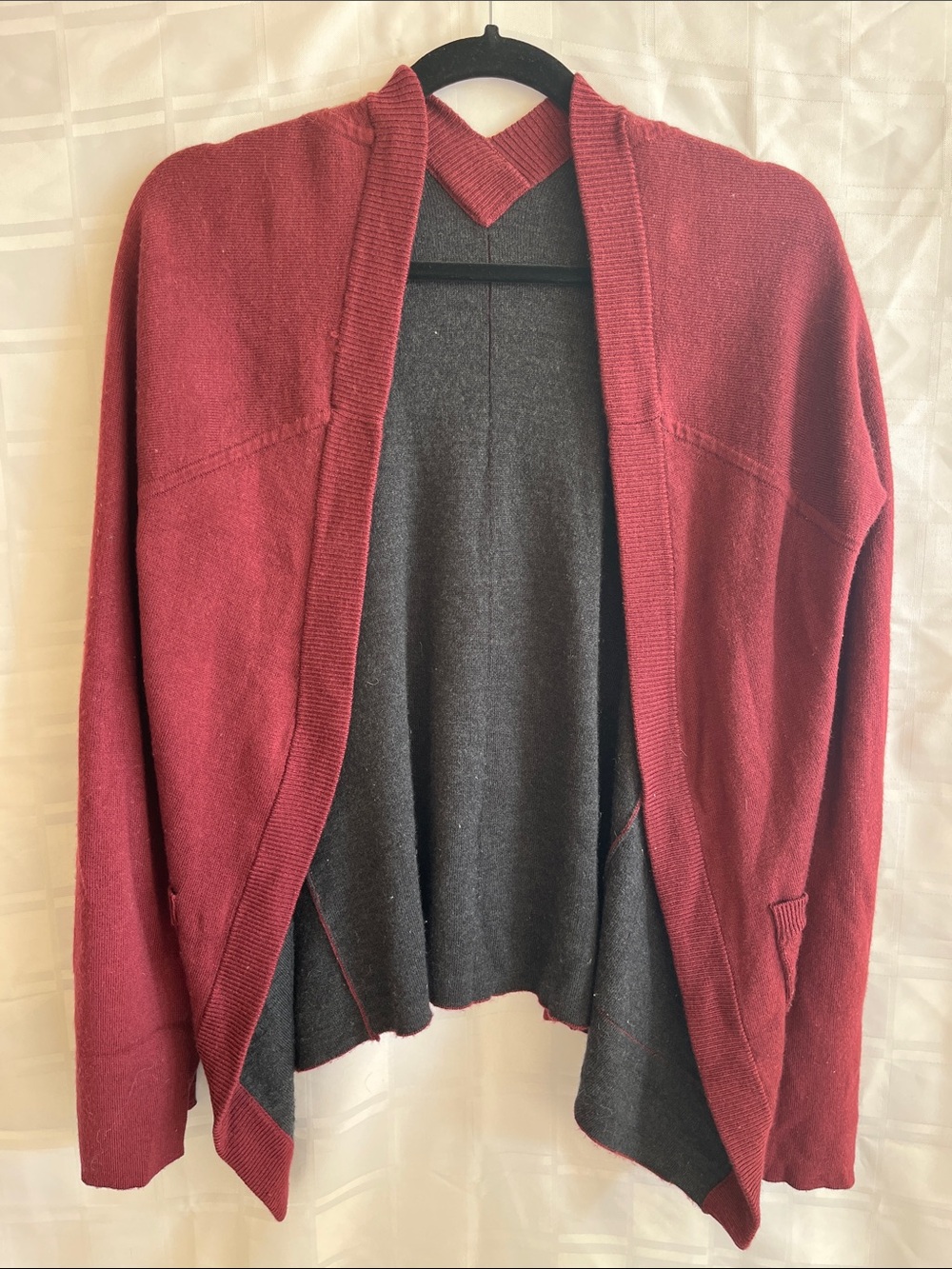 lululemon athletica Open Draped Cardigan - Burgundy